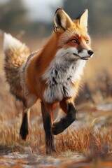 Playful Red Fox Illustration
