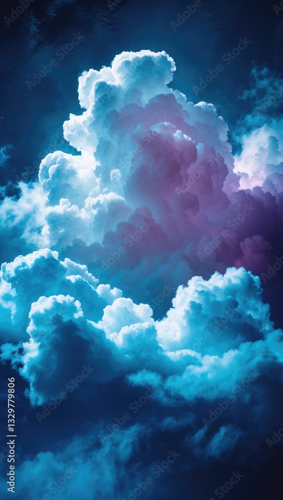 Aufkleber the cloud's contrast with the background generates a striking visual impact. perfect for design proj