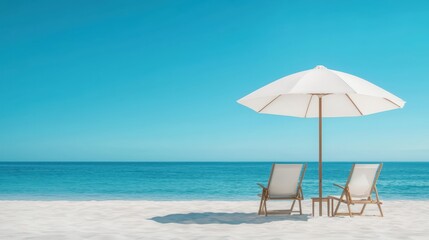 Fototapeta premium Classic white umbrella, protection from rain or sun, perfect for any outdoor occasion