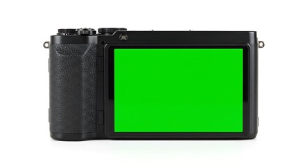 Camera with Green Screen Mockup Template for Digital Content Creation