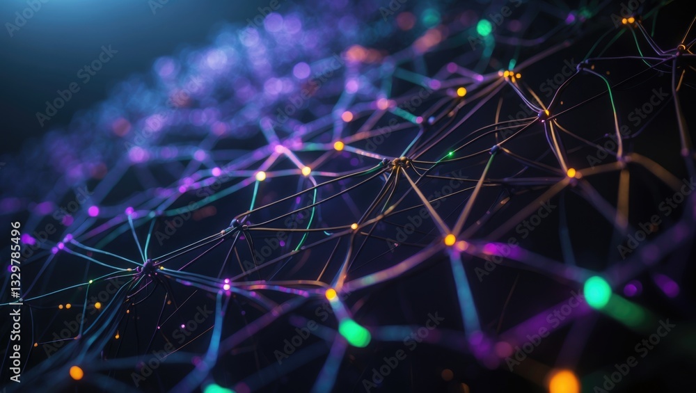 Poster technology wire mesh network connection digital backdrop