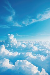 white cloud and blue sky backdrop