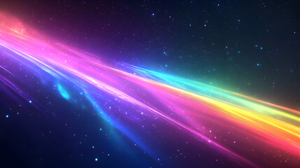 Fototapeta premium with vibrant rainbow smoke trails illuminating the space in a glowing effect 