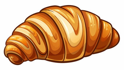 Fresh croissant on a white background. Isolated