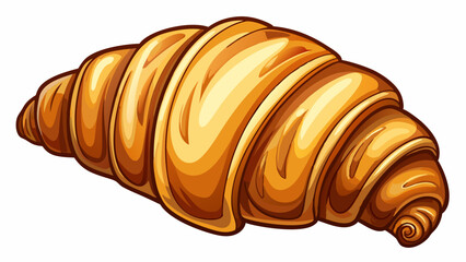Fresh croissant on a white background. Isolated