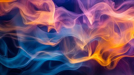 Fototapeta premium curls drifting across the canvas in a hypnotic and elegant motion 