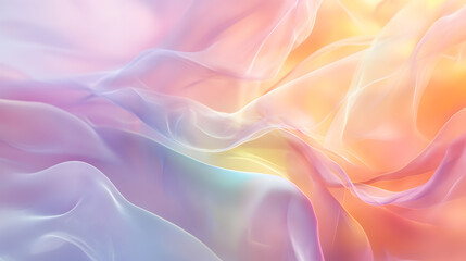 Obraz premium airy rainbow smoke plumes gracefully drifting in a soft motion with glowing intensity 