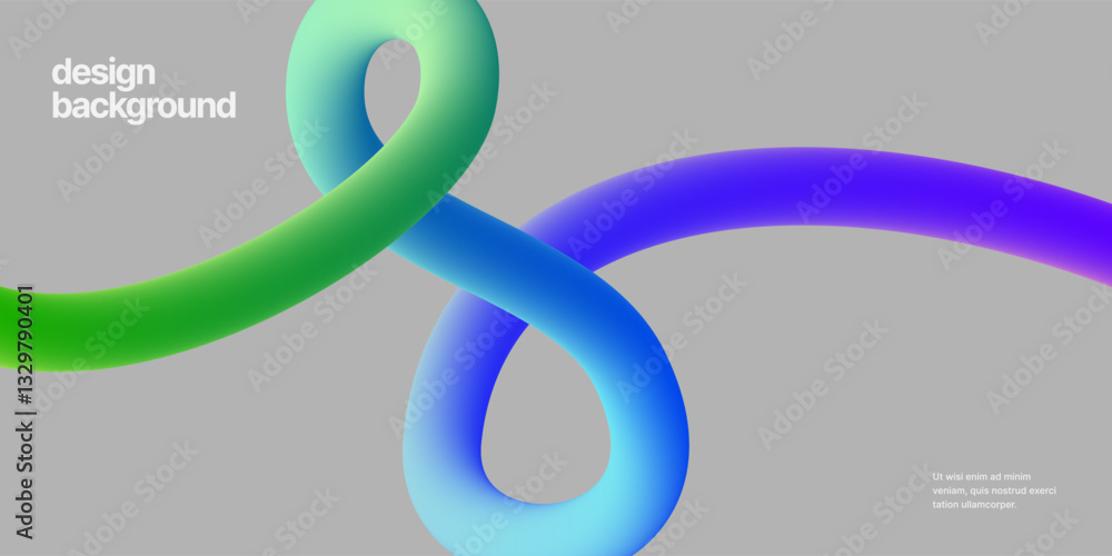 Wall mural vector background with wavy gradient shapes. colorful squiggles gradient lines design for flyer, pos