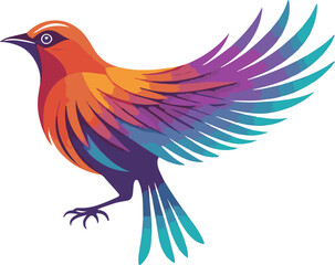 Obraz premium Digital illustration of a colorful bird