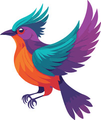 Obraz premium Digital illustration of a colorful bird