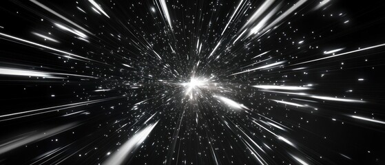 Obraz premium Hyperspace Journey: A Stellar Burst of Light and Speed