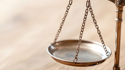 Weight Loss and Body Balance, close up of classic mechanical weighing scale with brass finish