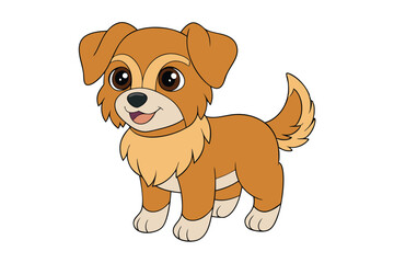 A Cute Dog vector art in illustration on a white background
