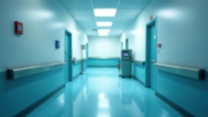 Blurred interior of hospital - abstract medical background