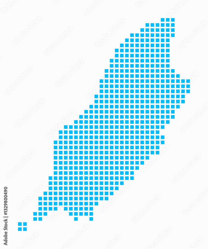 Aufkleber isle of man dotted map. digital style map of the country on white background. isle of man shape with