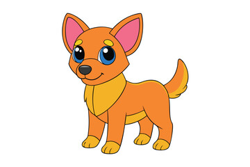 A Cute Dog vector art in illustration on a white background
