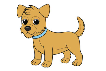 A Cute Dog vector art in illustration on a white background
