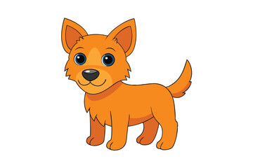 A Cute Dog vector art in illustration on a white background
