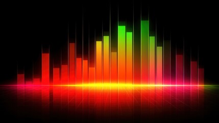 Colorful audio equalizer graphic