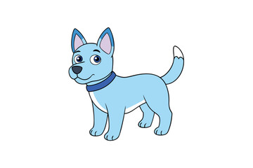 A Cute Dog vector art in illustration on a white background
