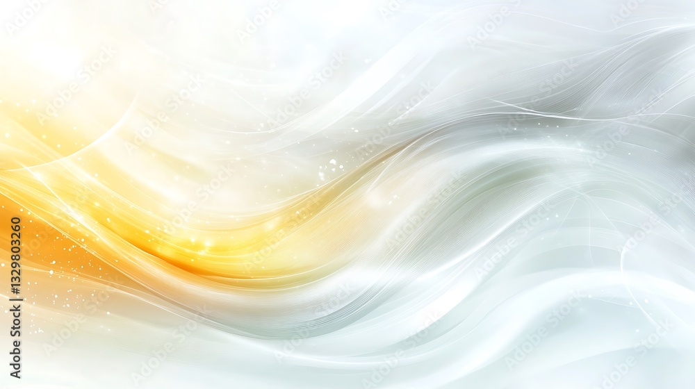 Poster abstract wave forms create a dynamic flow of light and color