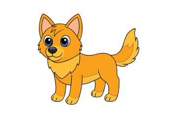 A Cute Dog vector art in illustration on a white background
