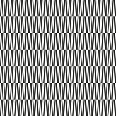 Black and white herringbone geometric fabric seamless pattern background. Monochrome dense blocks