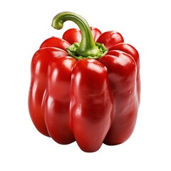 Red sweet pepper Bulgarian agricultural vegetable crop healthy vitamin dietary food fresh juicy object isolated on a transparent background png