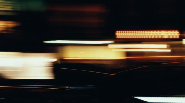 Abstract light trails painting the night