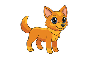 A Cute Dog vector art in illustration on a white background
