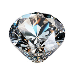 Diamond crystal gemstone object isolated on a transparent background png