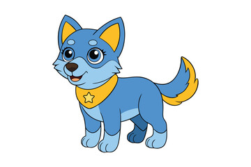 A Cute Dog vector art in illustration on a white background
