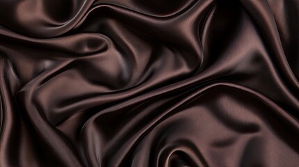 Obraz premium Luxurious Brown Silk Fabric Texture: A Rich and Elegant Drape