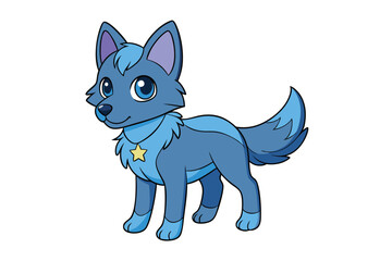 A Cute Dog vector art in illustration on a white background
