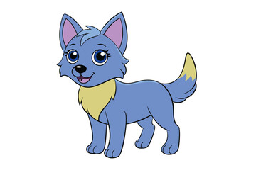 A Cute Dog vector art in illustration on a white background
