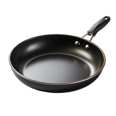 Frying pan black handle kitchen utensil cooking object isolated on transparent background png