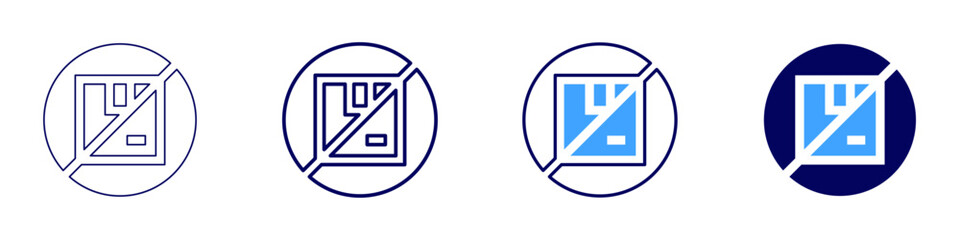 Automated delivery​ icon in 4 different styles. Thin Line, Line, Bold Line, Duotone. Duotone style. Editable stroke