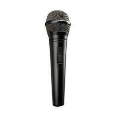 Microphone professional vocal black matte object isolated on transparent background png