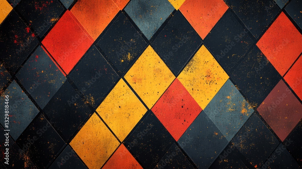 Poster abstract geometric diamond pattern background