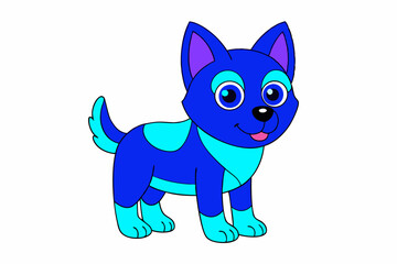 Obraz premium Cute Dog vector art in illustration on a white background