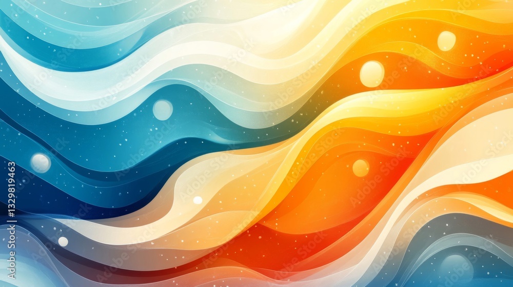 Poster abstract colorful wave background design