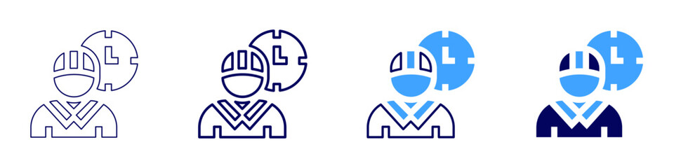 Loyalty program shipping icon in 4 different styles. Thin Line, Line, Bold Line, Duotone. Duotone style. Editable stroke