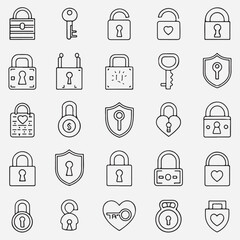 Lock Icons and Symbols vector