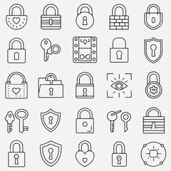 Lock Icons and Symbols vector