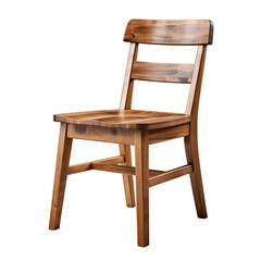 Wooden chair classic vintage element interior furniture in the dining room living room design object isolated on a transparent background png