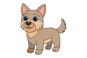 Cute Dog vector art in illustration on a white background