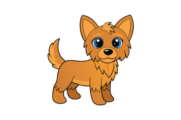 Cute Dog vector art in illustration on a white background