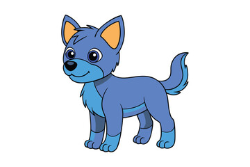 Cute Dog vector art in illustration on a white background