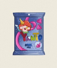 rainbow clown gummy candy strawberry 