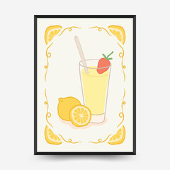 Abstract childlike summer vibe posters template. Modern trendy minimal style. Hand drawn Rounded design for wallpaper, wall decor, print, postcard, cover, template, banner.